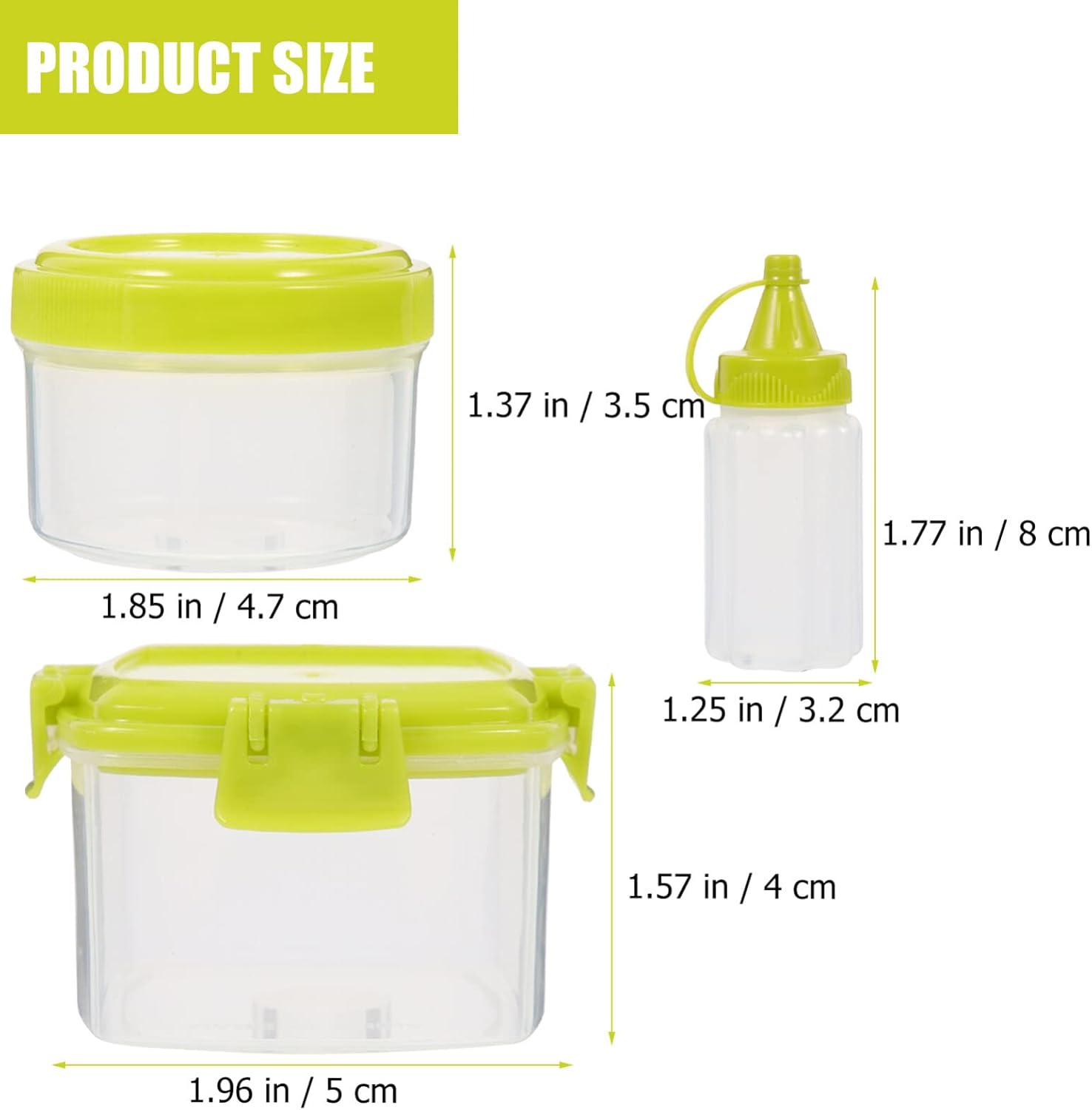 SHERCHPRY - Handmade Small Glass Squeeze Bottle with Lid - Salad Condiment Getter