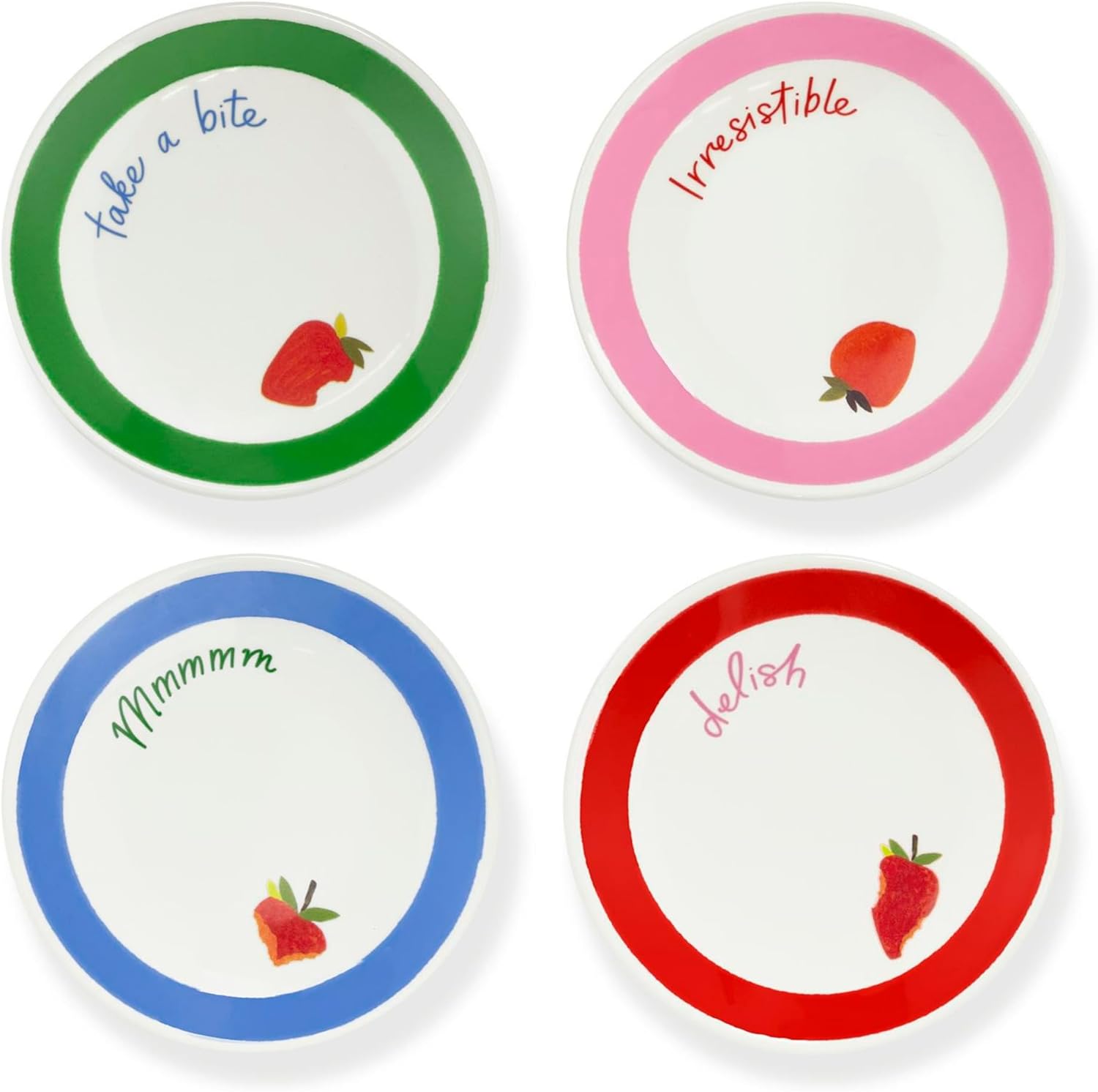 Kate Spade New York Adventure Stripe Melamine Dinner Plate Set 4-piece