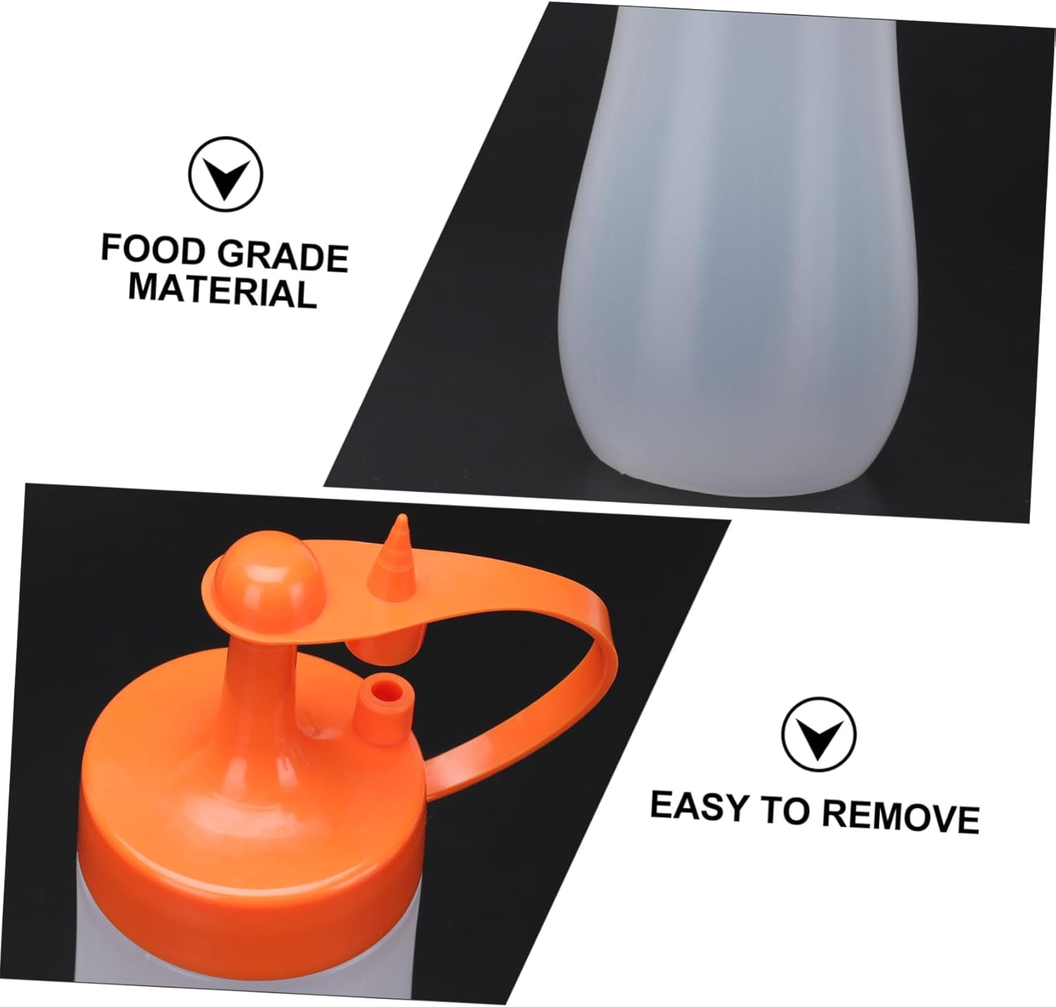 Cabilock 4PCS Reusable Squeeze Condiment Bottles