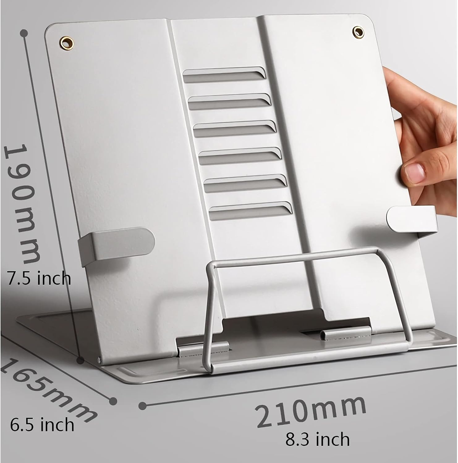 Adjustable Metal Book Stand for Reading Cooking