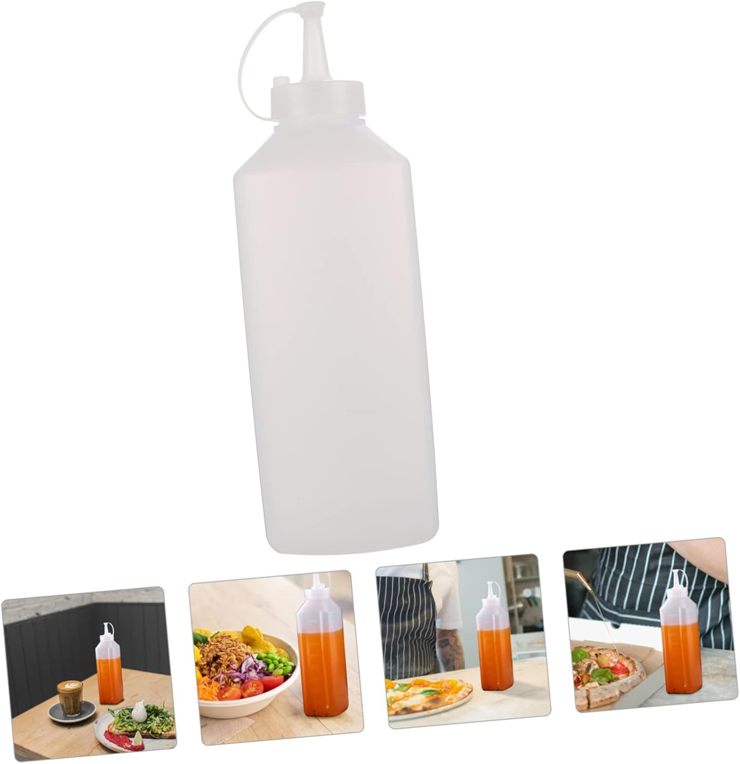 Cabilock Mini Ketchup Bottles for Pack of 2 Squeeze Condiment Bottles