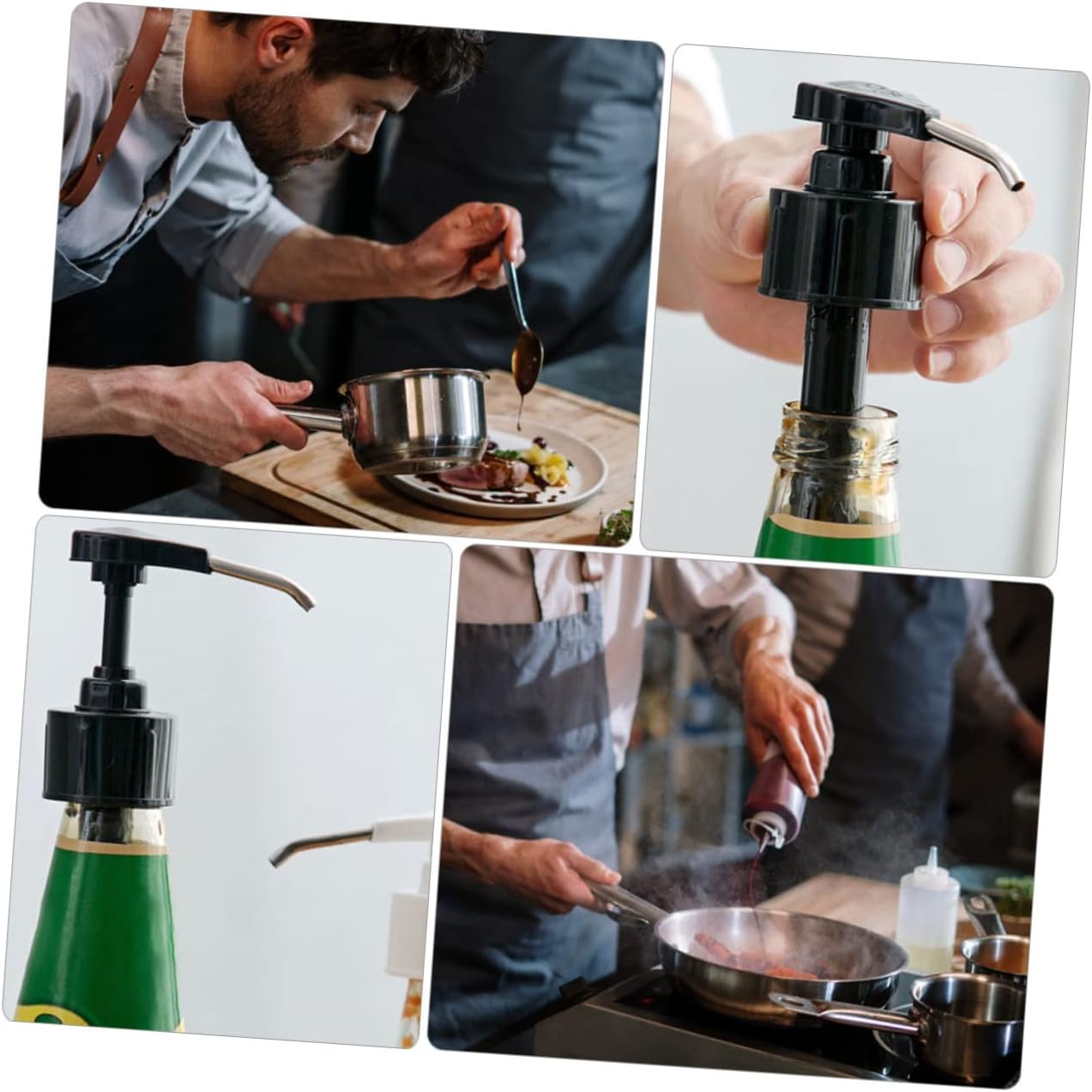 OFFSCH Oyster Sauce Press Pump Head for Kitchen Use