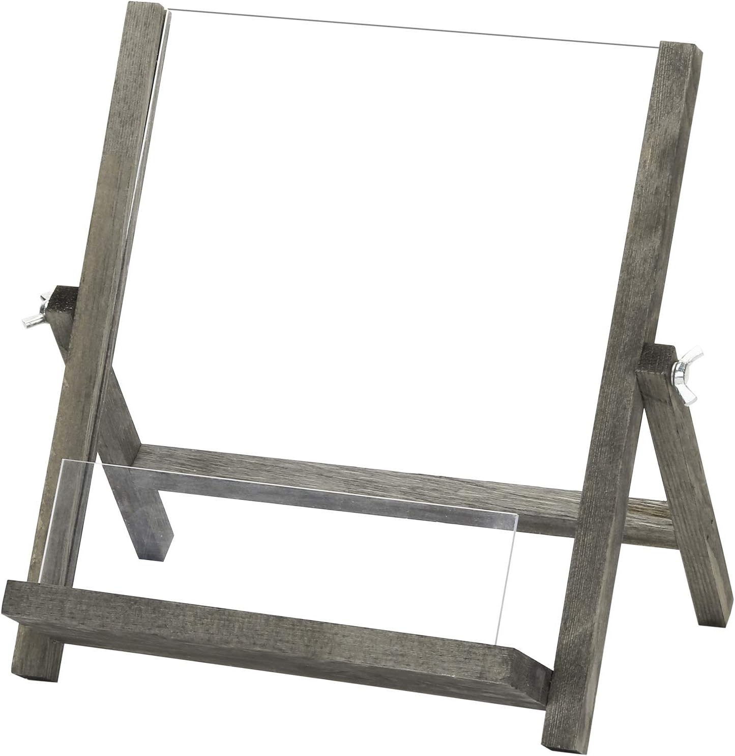MyGift Rustic Kitchen CookBook Stand with Foldable Kickstand