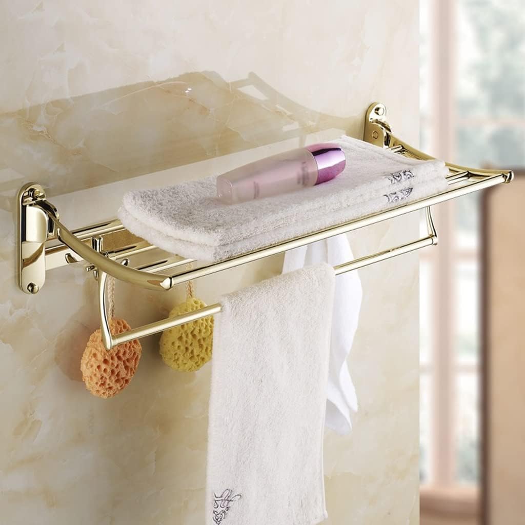 Your Bathrooms Best Elegant Golden Folding Towel Rack