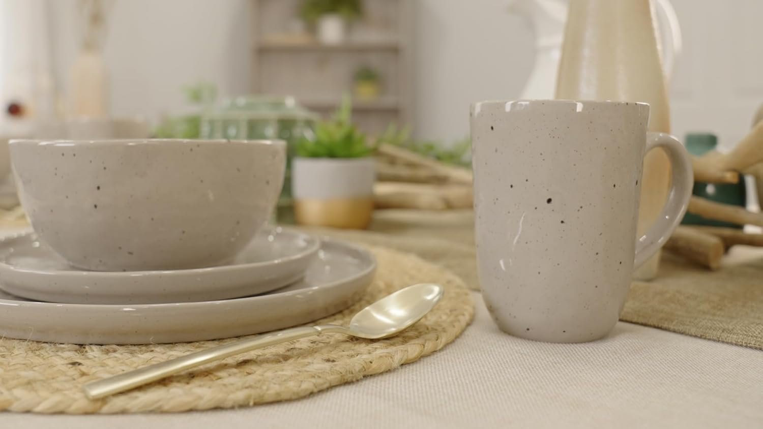 Perfect Shiny Speckled Western Country Style Dinnerware Set