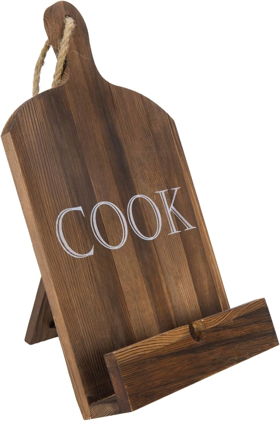 MyGift Brown Wood Cookbook Holder Stand