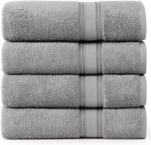 Luxury 100 Cotton Bath Towels - Zero Twist High Absorbency Cloud-like Softness