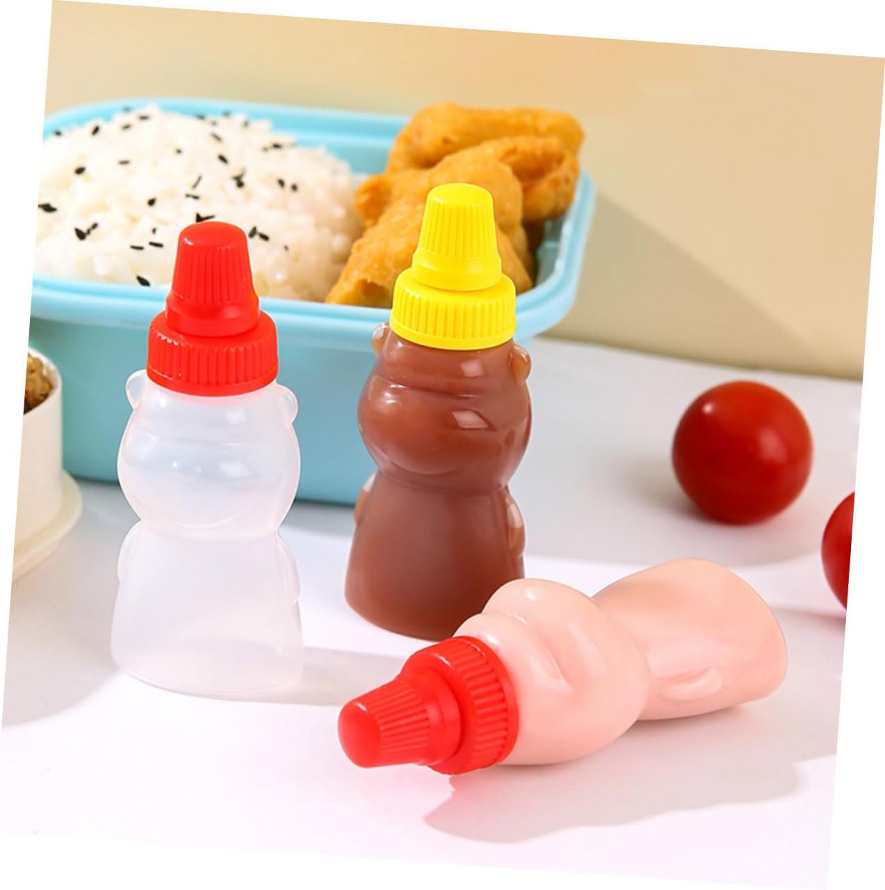 Mini Bear Ketchup Bottles Set of 8
