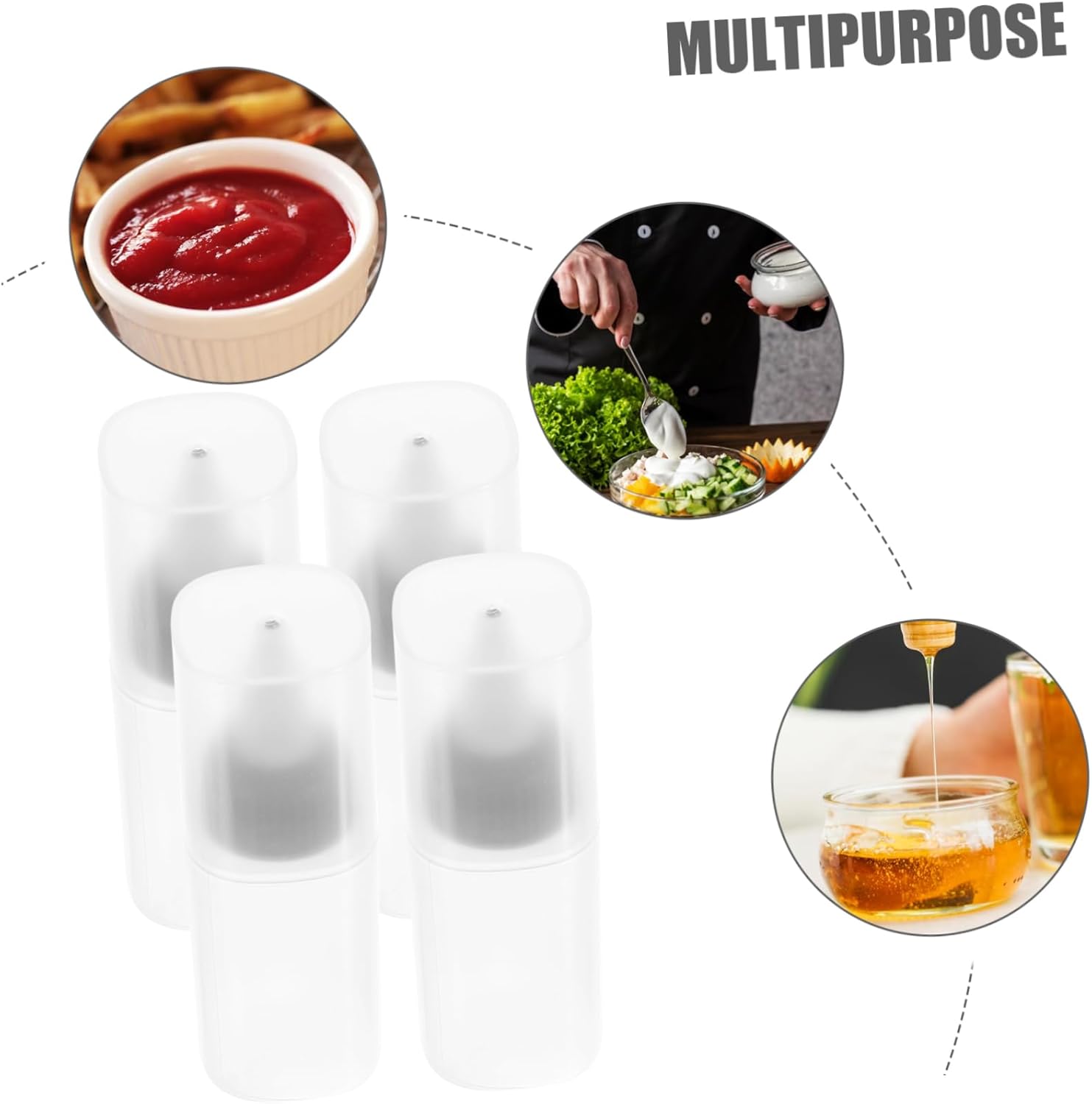 Cabilock 40ml Condiment Squeeze Bottles with Scale