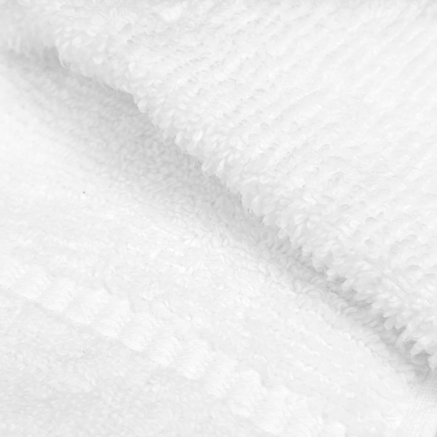 Zero Twist Wash Cloth Set 12x12 Inch - 100 Cotton - Pack of 24 - White