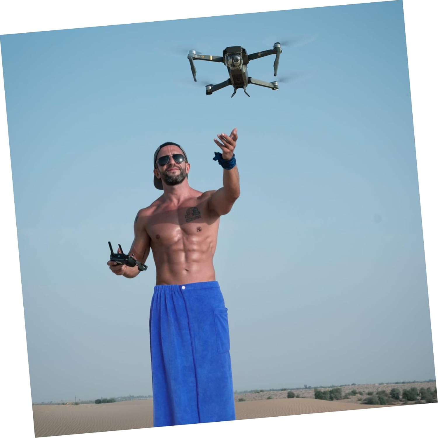 Stylish Mens Bath Robe Beach Towel Set for Adults