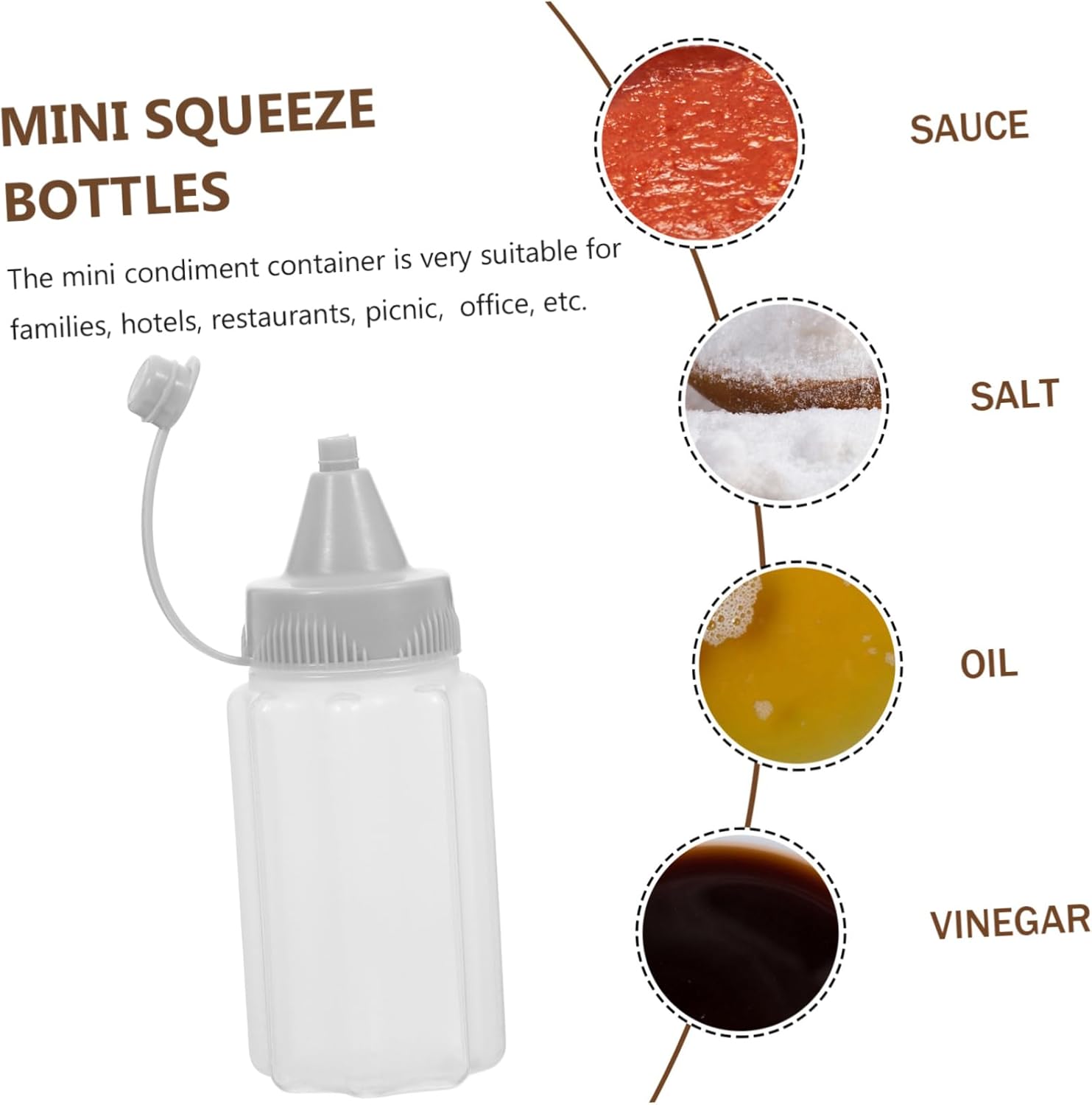 SECFOU Professional Squeeze Condiment Bottles 4-Pack Gray Easy to Use and Durable