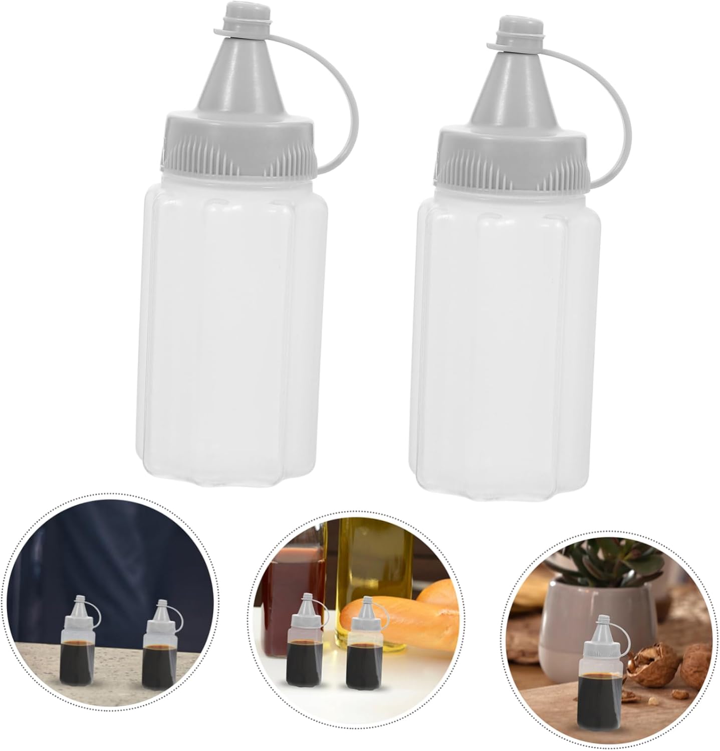 Unomor Small Squeeze Bottles Durable Easy to Use