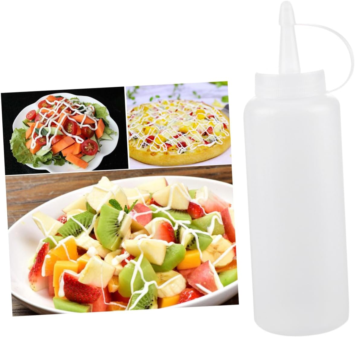 Cabilock 4pcs Salad Dressing Shaker Bottles Squeeze Containers