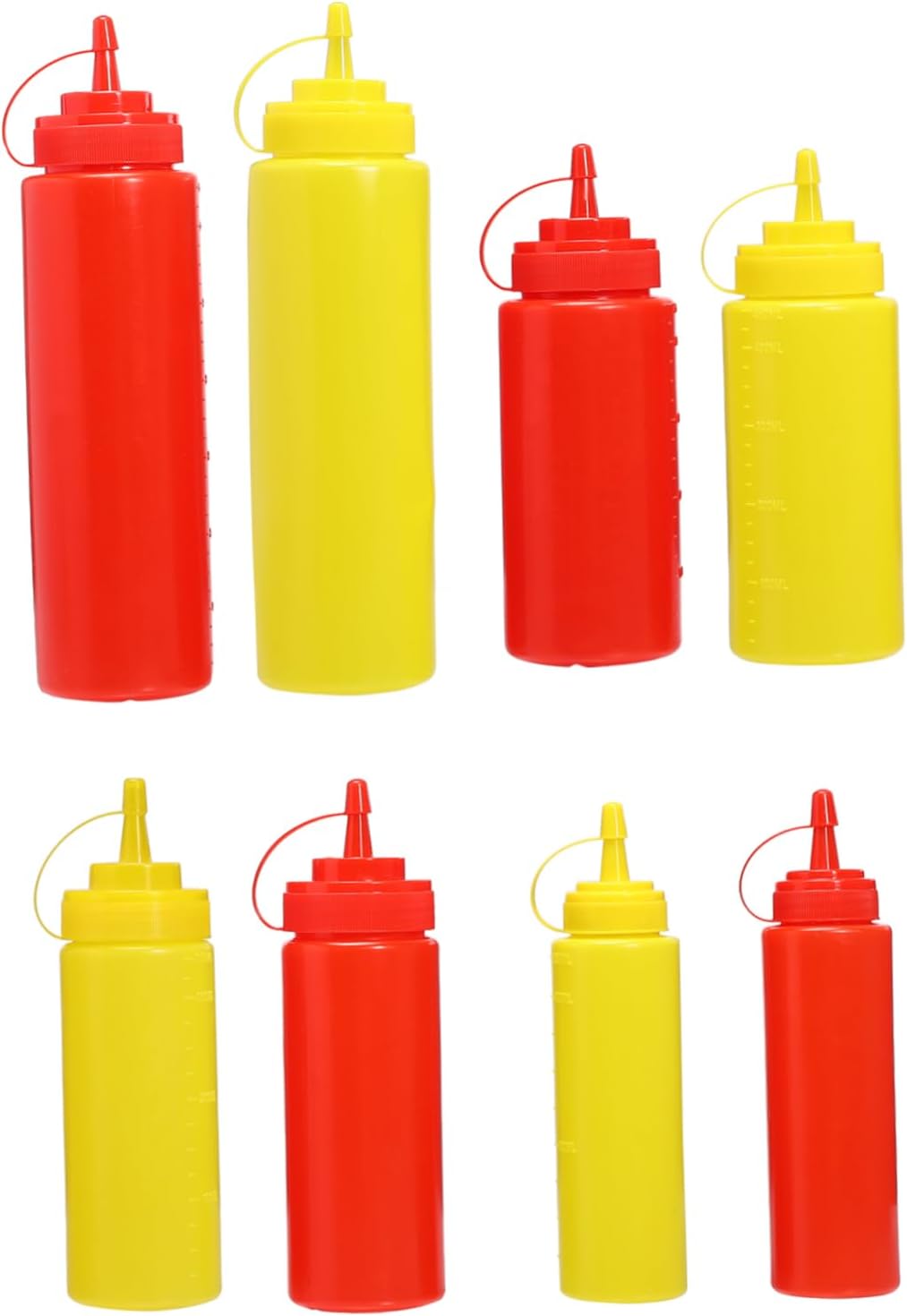 FELTECHELECTR 8pcs Tomato Sauce Squeeze Bottles for Condiments Kids-friendly Design