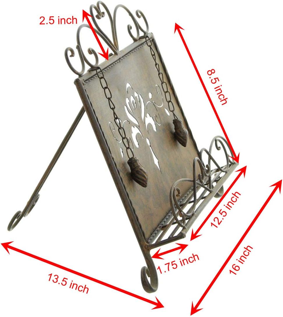 Westcharm Holiday Gift Antique Metal Cookbook Stand