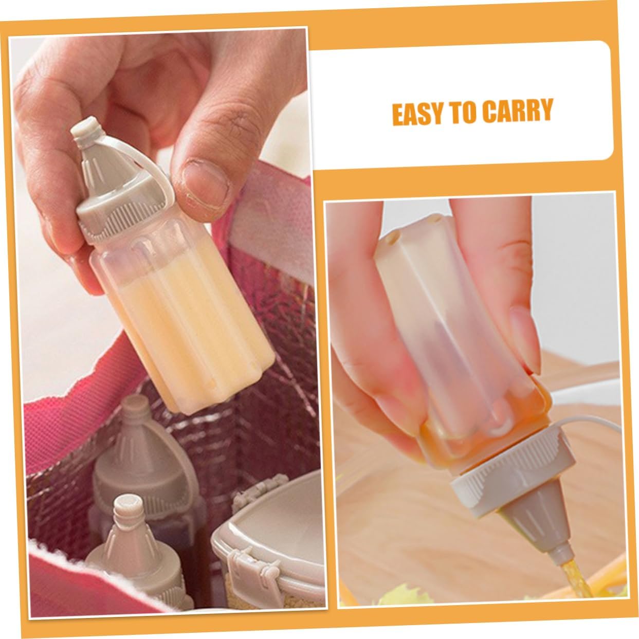 12-Pack Leakproof Squeeze Bottles for Sauces Condiments