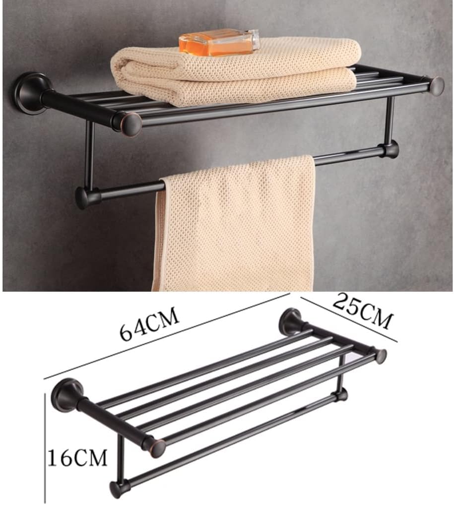 All-Copper Black Towel Rack Minimalist Bathroom hardware