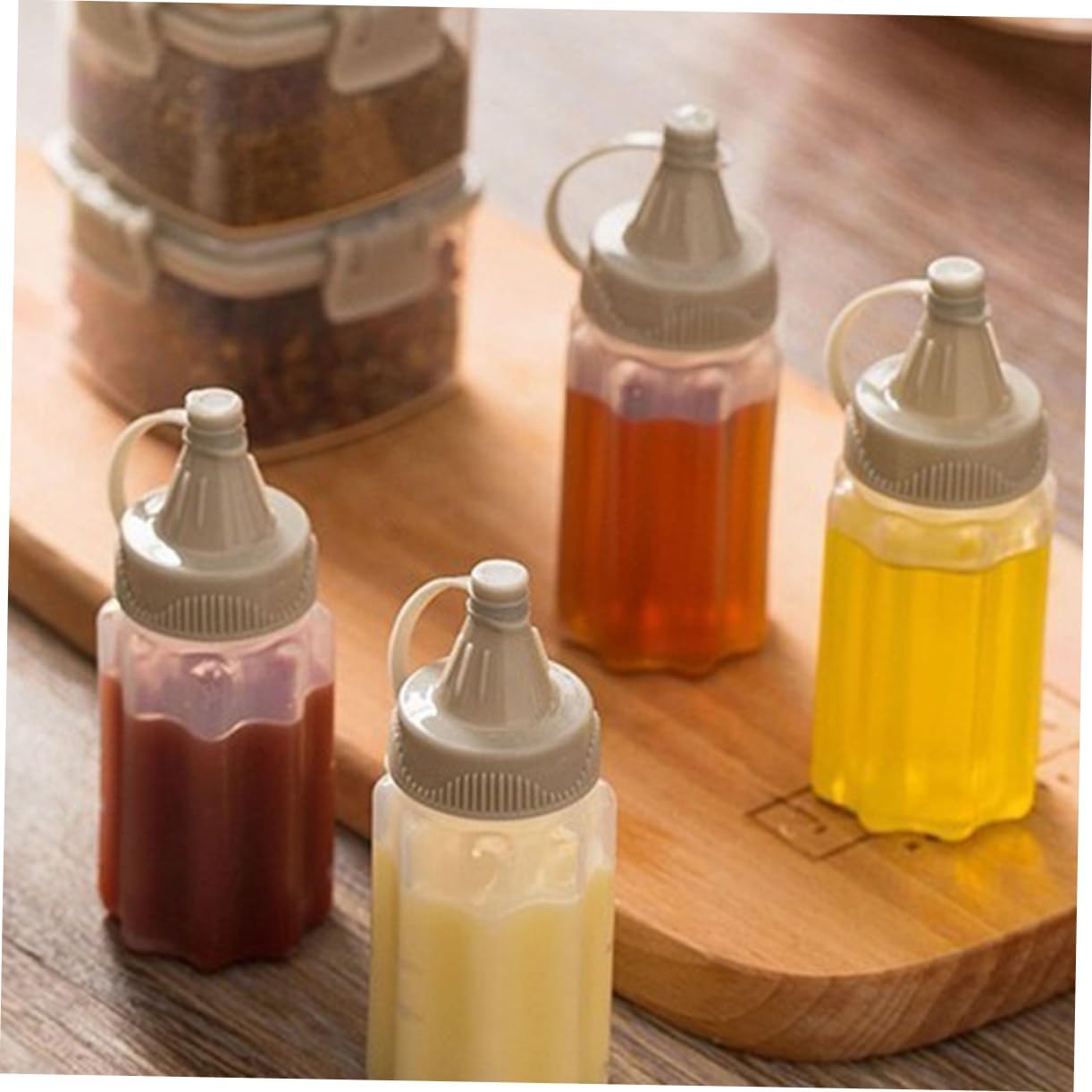 12-Pack Reusable Mini Squirt Condiment Bottles