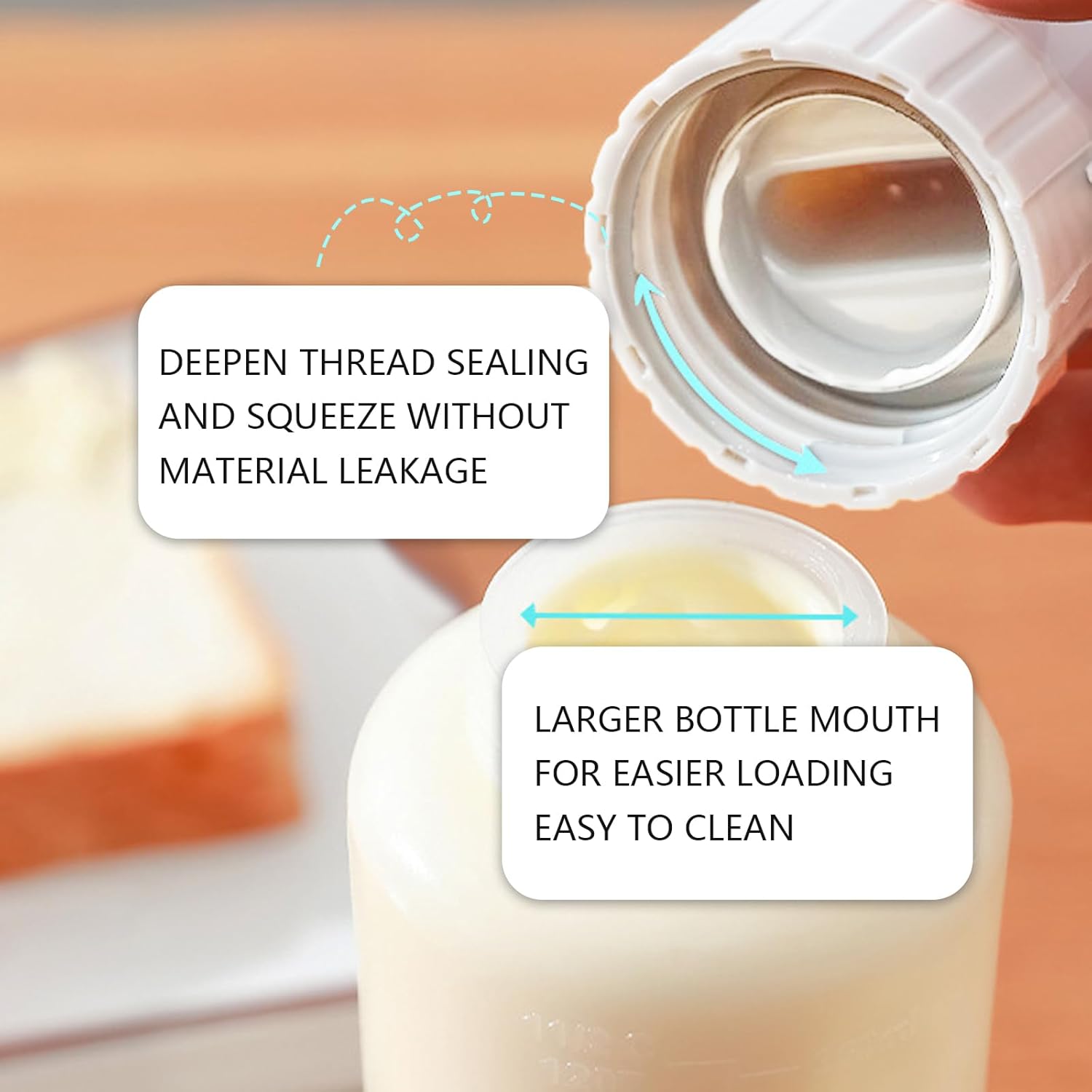 Five-Hole Reusable Squeeze Bottles Leak-Proof BPA-Free