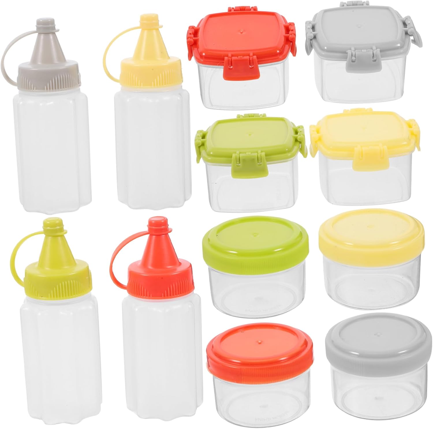 FELTECHELECTRMini Salad Dressing Ketchup Set 12 Piece Condiment Squeeze Bottles