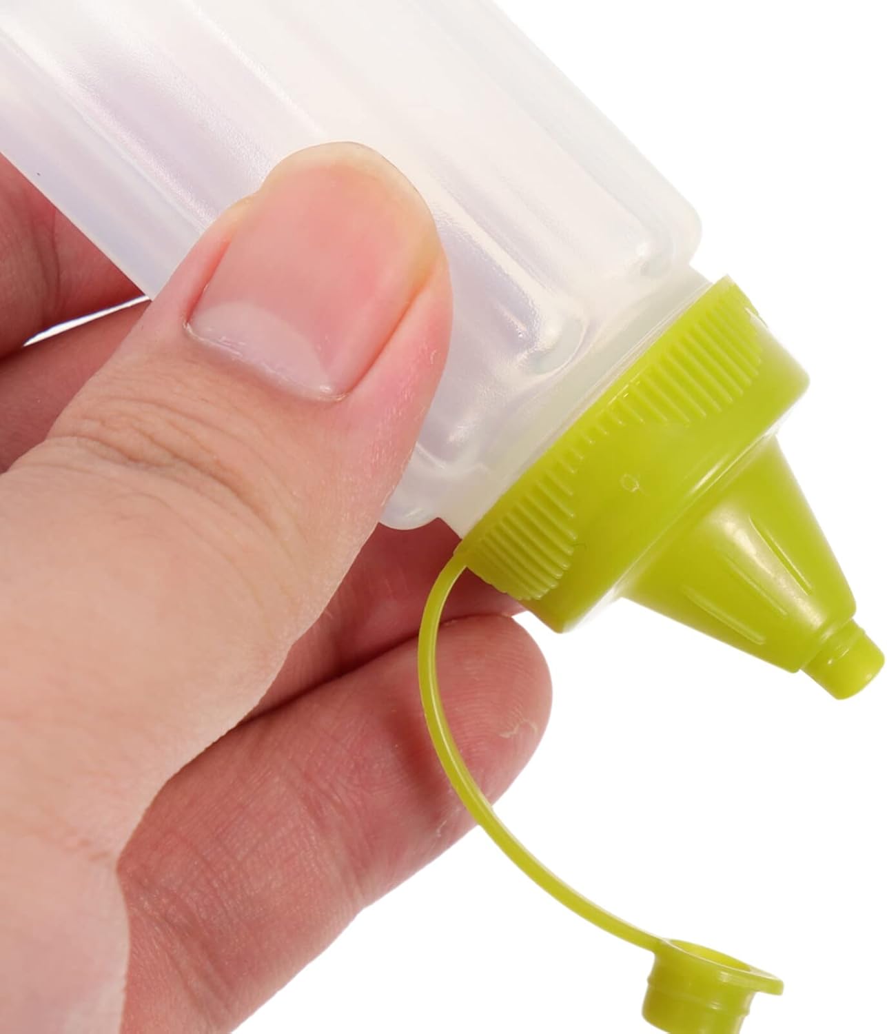 SHERCHPRY - Handmade Small Glass Squeeze Bottle with Lid - Salad Condiment Getter