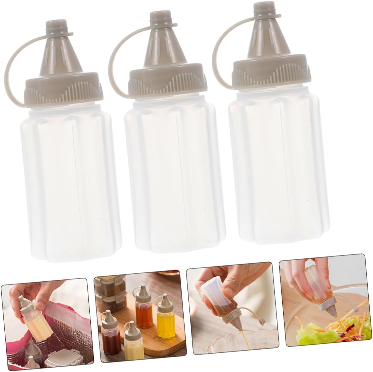 Ounona Ketchup Squeeze Bottles Set of 12 12 Piece Leakproof Condiment Containers