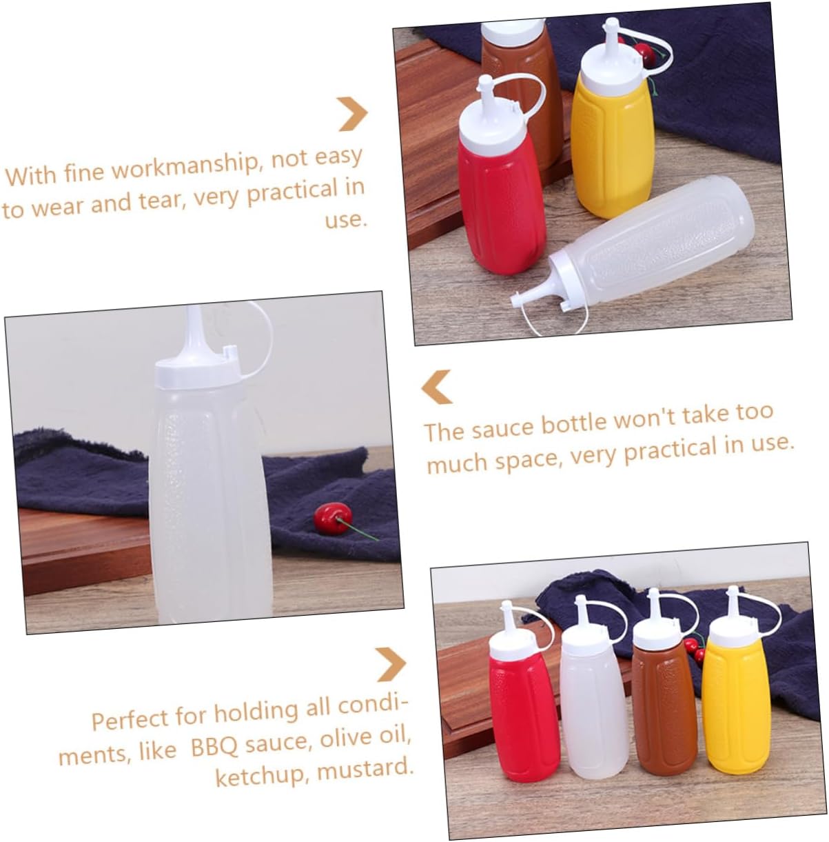 Durable Leak-Proof Squeeze Bottle for Kitchen Convenience