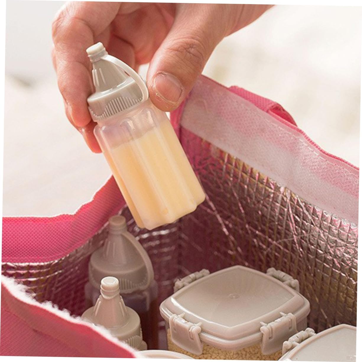 Mini Squeeze Bottles portable leakproof condiment dispensers
