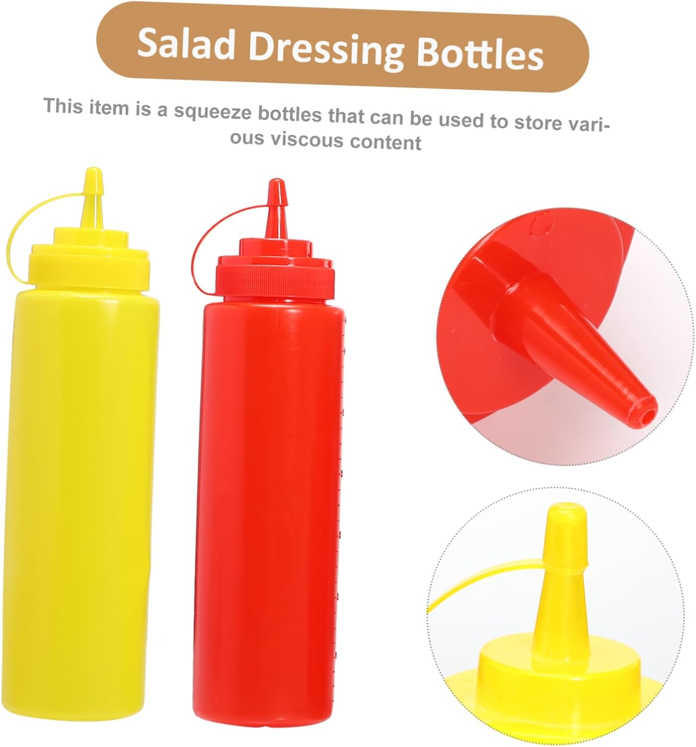 FELTECHELECTR 8pcs Tomato Sauce Squeeze Bottles for Condiments Kids-friendly Design