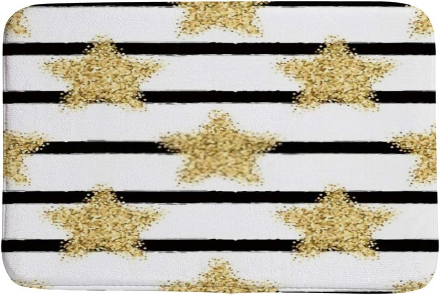 Double-Sided Gold Glitter Bath Mat