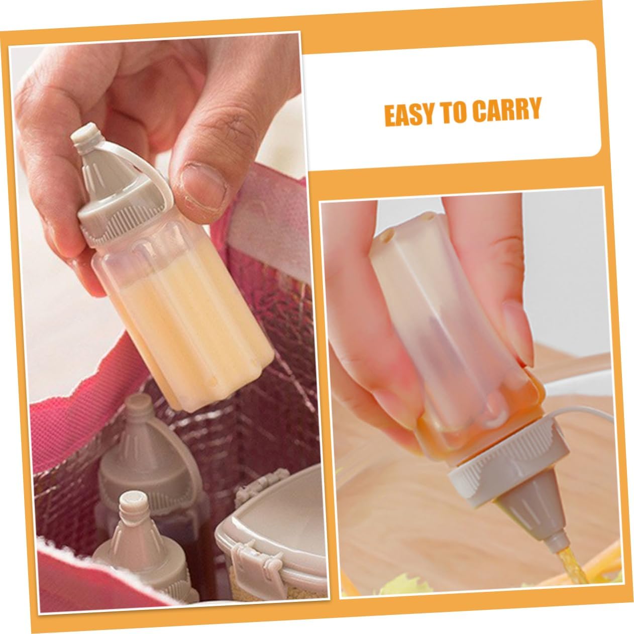12-Piece Reusable Squeeze Bottles Set Mustard Syrup dispense Leak-Free Design