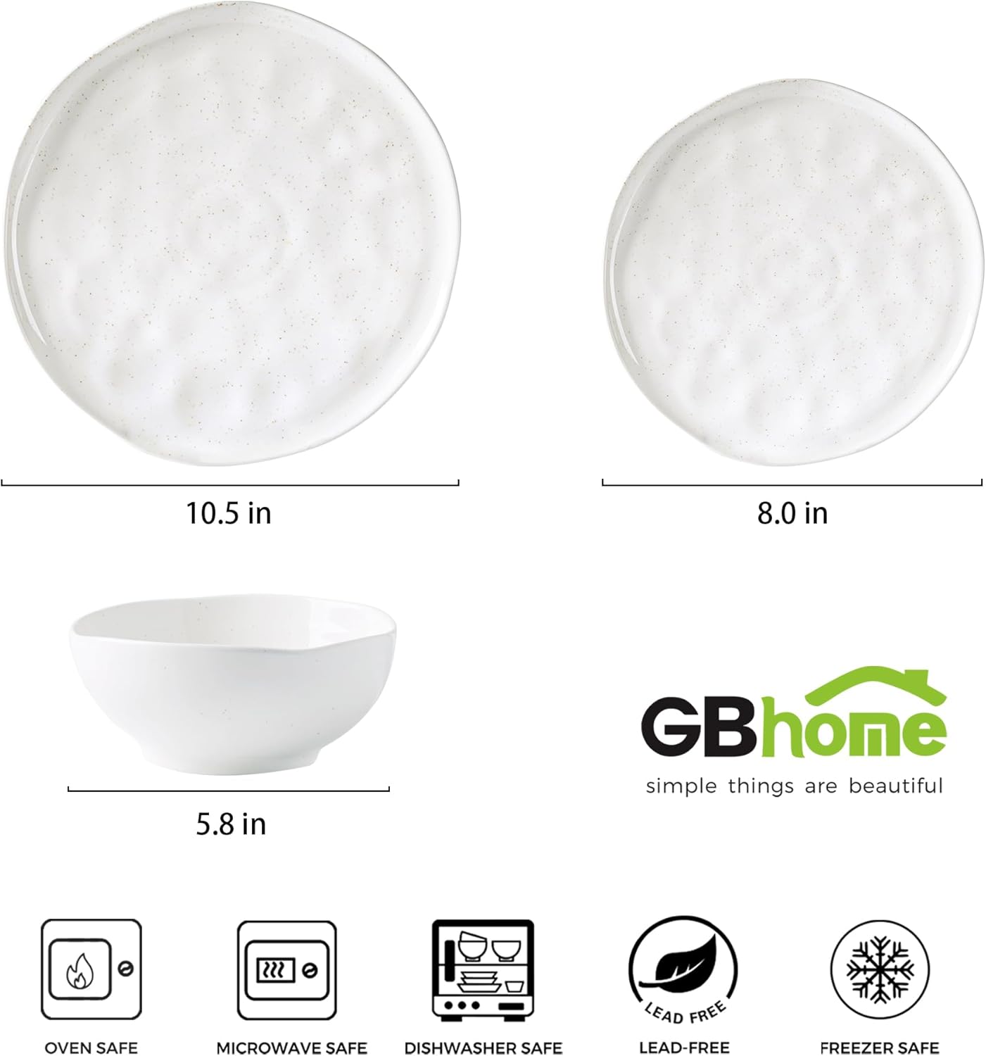 Elegant Ceramic Dinnerware Set for 4 Safe Durable