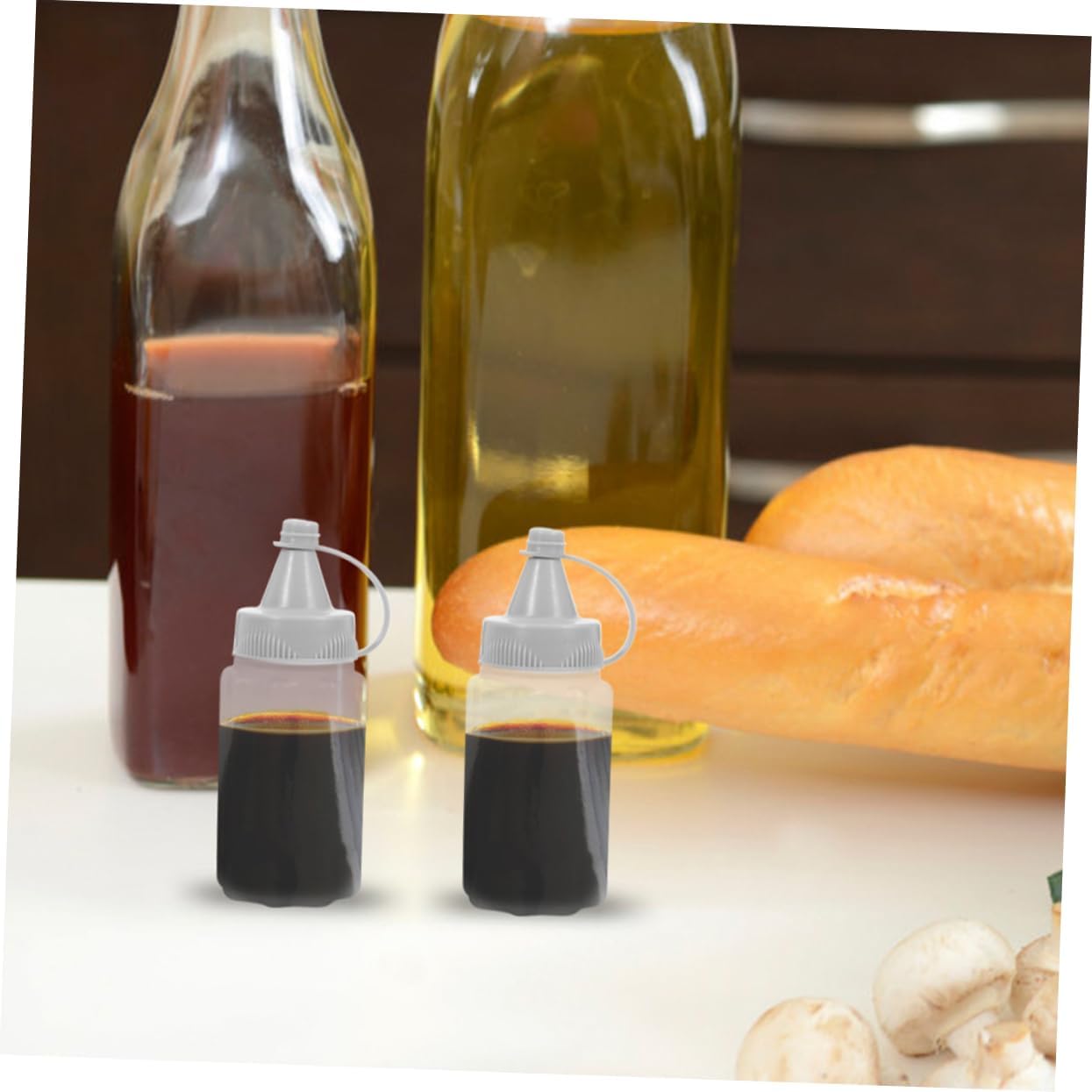 Luxshiny 8PCS Portable Condiment Squeeze Bottles