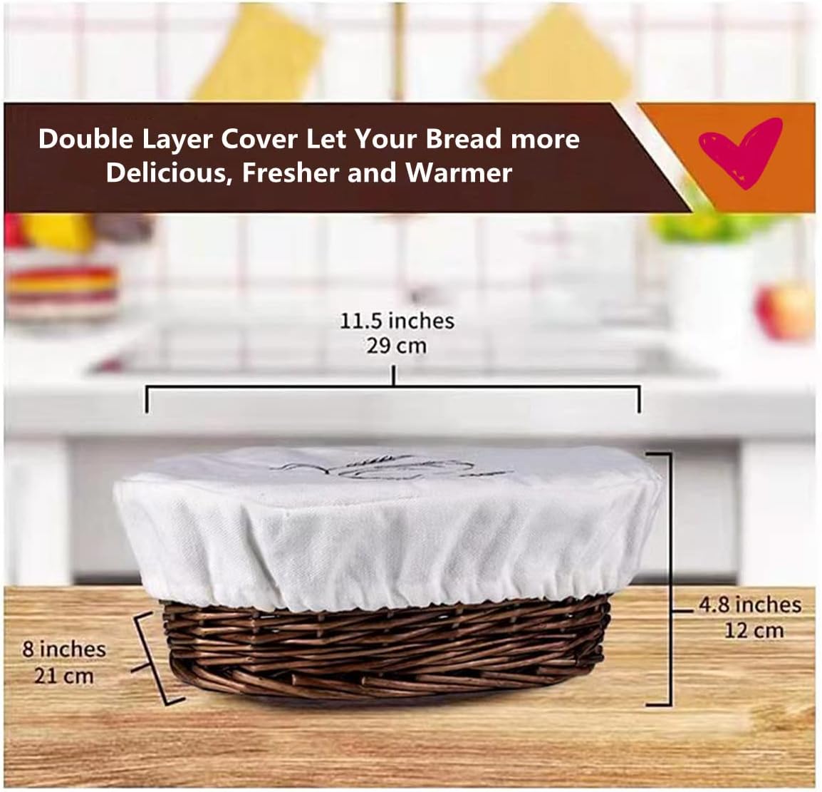 Eco-Friendly Wicker Bread Basket