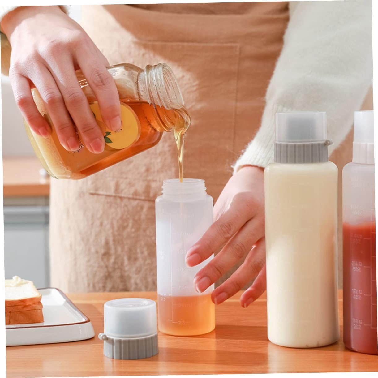 Cabilock 3-Piece Salad Dressing Squeeze Bottles Done Right Every Time