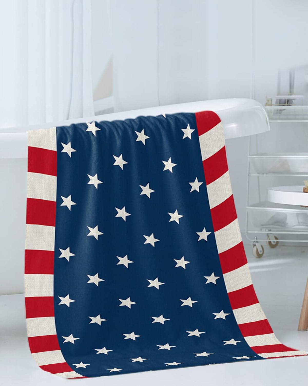 Sevenbabu American Flag Bath Towels Set
