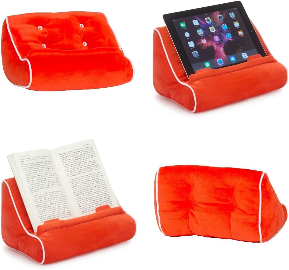 Book Couch Tablet Stand - red chair sturdily