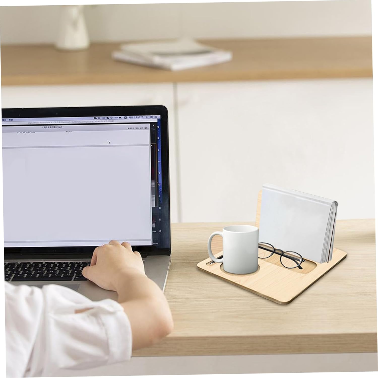 Triangle Book Rest with Cup Pen Holder