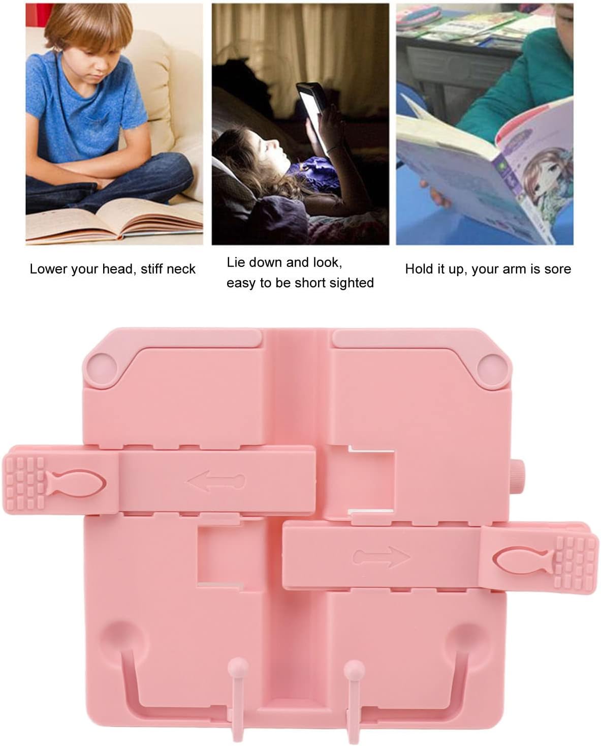 Premium ABS Metal Book Holder Pink