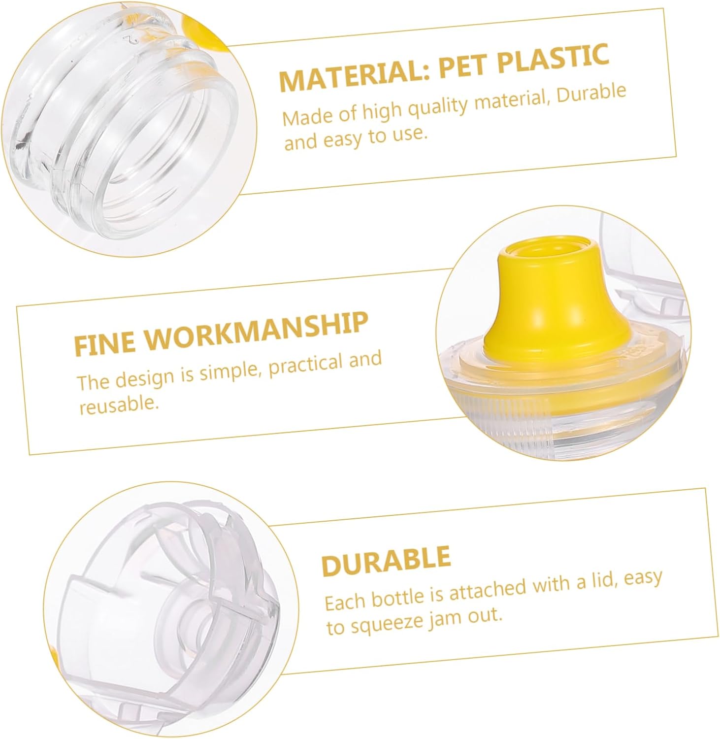 Cabilock 10 Pcs 125g Squeeze Bottles
