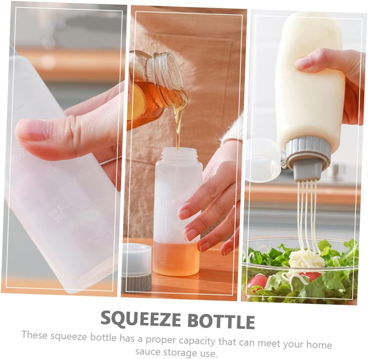Pair of Squeeze Condiment Bottles - Ketchup Mustard Honey More