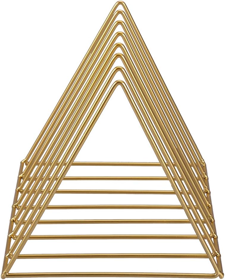Bookshelf Creative Iron Triangle for Books Magazines