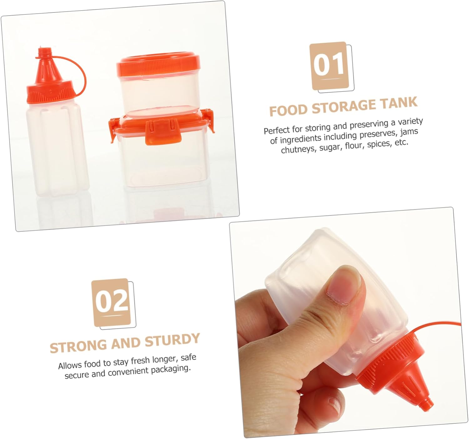 Ciieeo Sauce Bottle Set for Condiment Storage