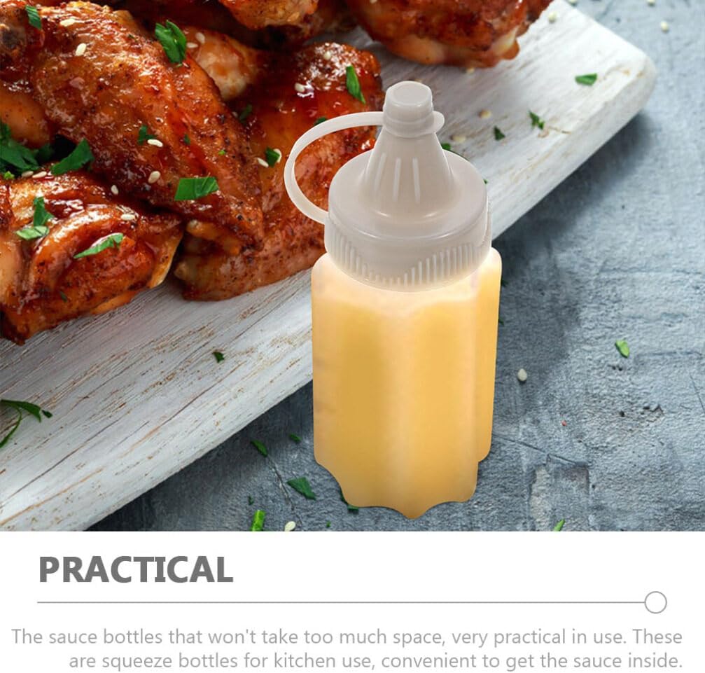 Kichvoe 4pacBarbecueSeasoningBottleOliveOilSqueezeBottleRefillablePicnicCondimentBottlesClearHoneyDispenserJamPaint