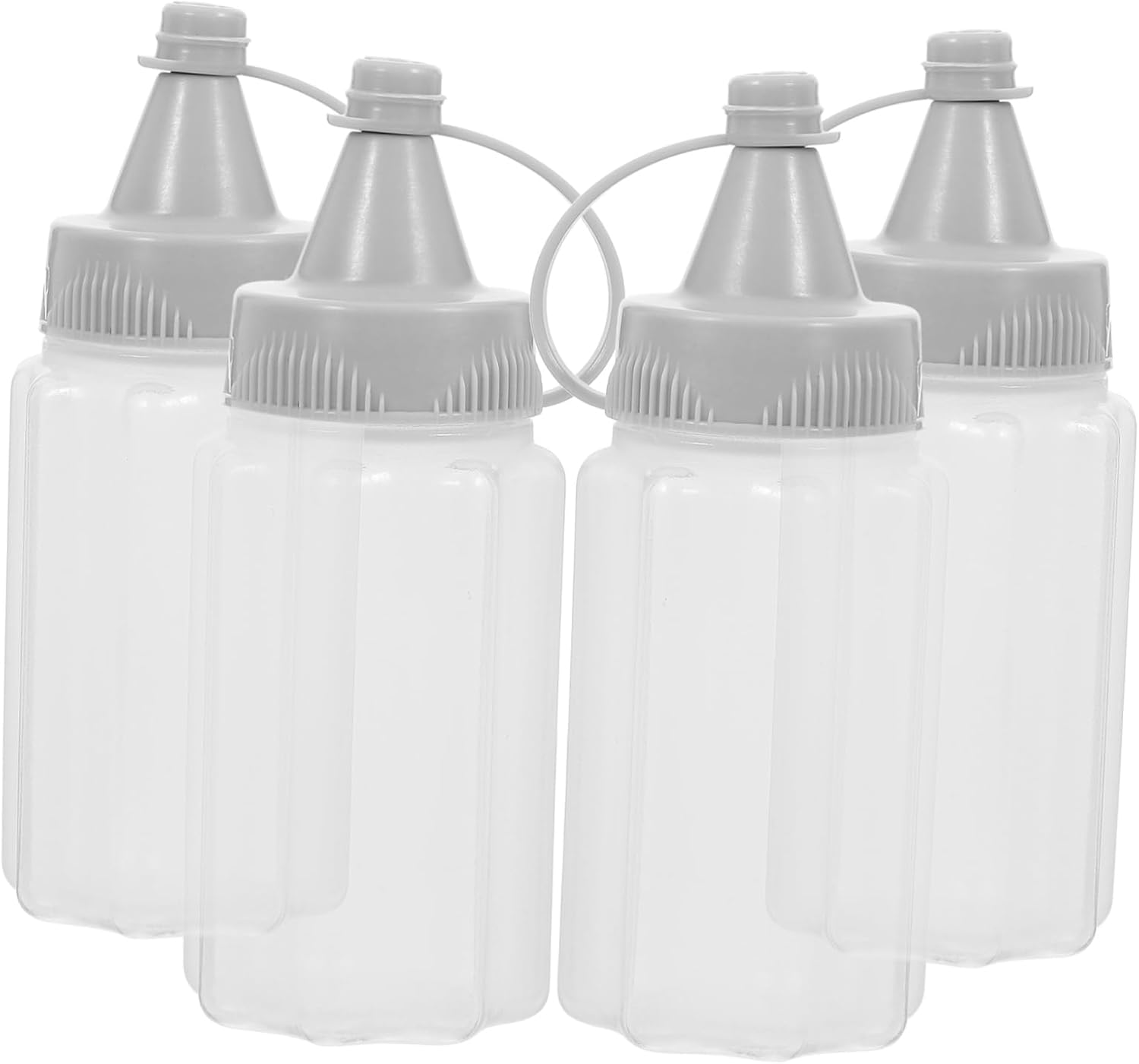 4-Pack Squeeze Bottles for Kitchen Use