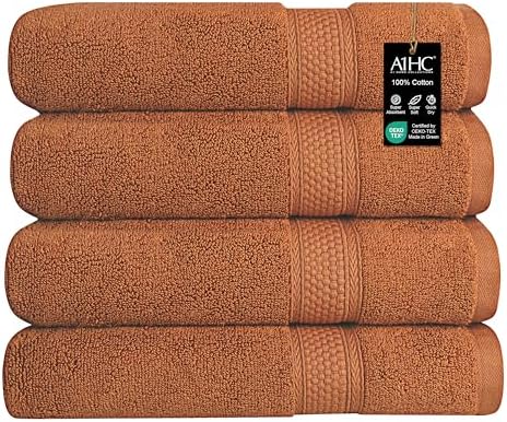 A1 Home Collections Burnt Caramel Bath Towels Pack of 4