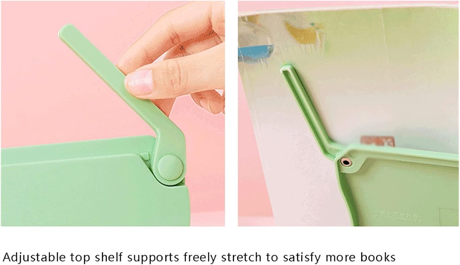 Foldable Pink Book Stand for Home Office Bookends