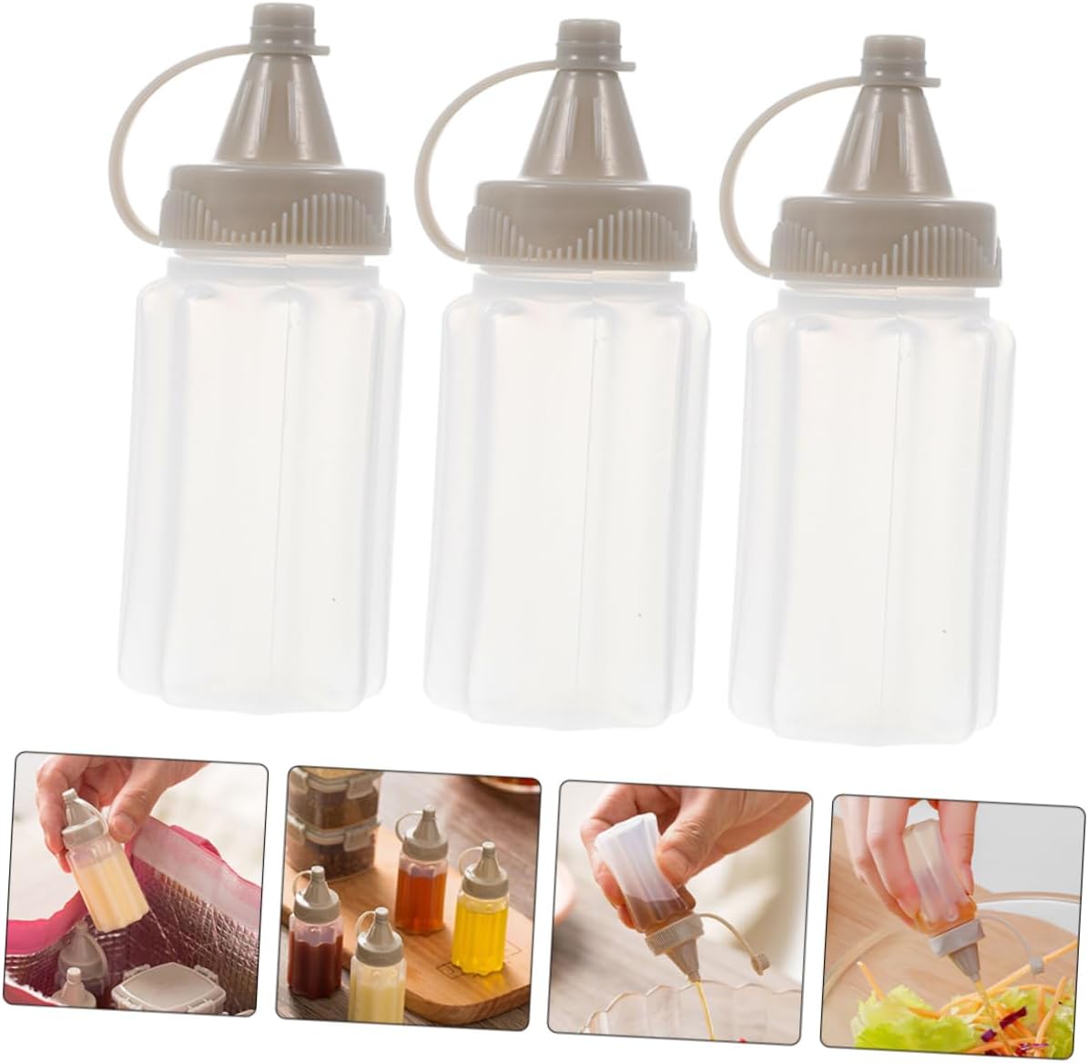 12-Pack Leak-Free Condiment Squeeze Bottles