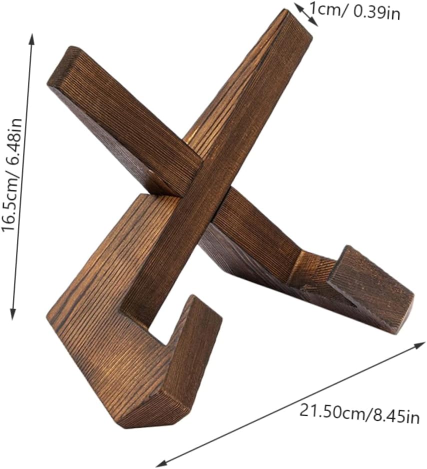 PRETYZOOM Elegant Wooden Recipe Stand for Kitchen Countertop